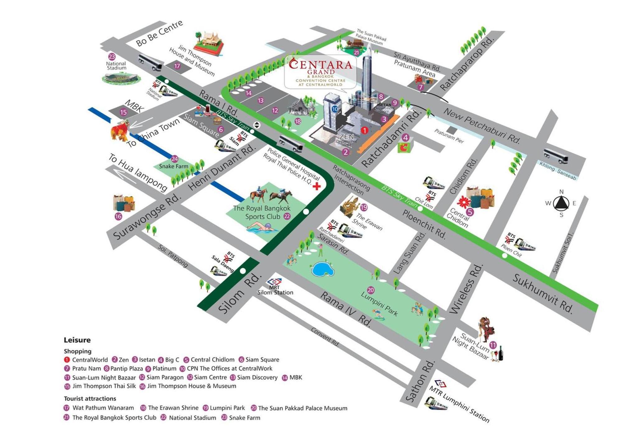 Centara Grand At Centralworld Bangkok Zewnętrze zdjęcie Map of the complex